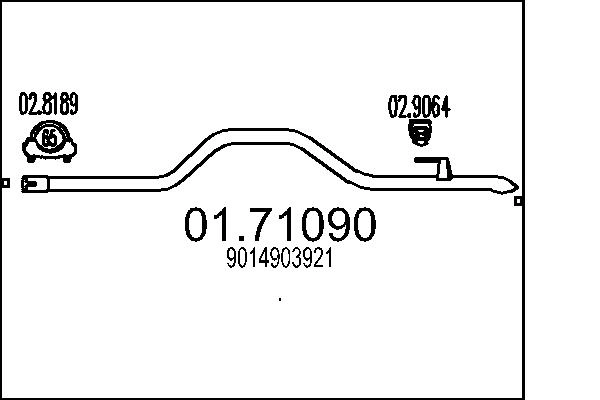 Труба выхлопного газа MTS 01.71090
