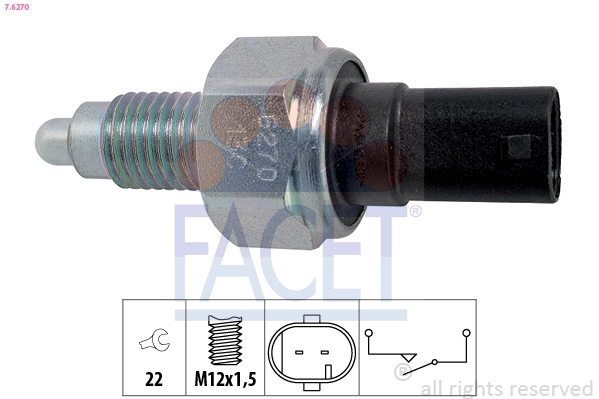 Выключатель фара заднего хода made in italy - oe equivalent FACET 7.6270