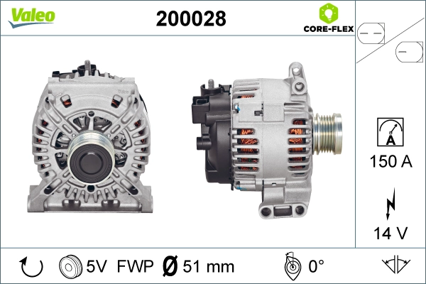 Генератор valeo core-flex VALEO 200028