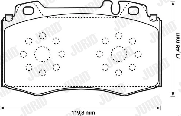 Комплект тормозных колодок дисковый тормоз jurid white low dust JURID 573092JC