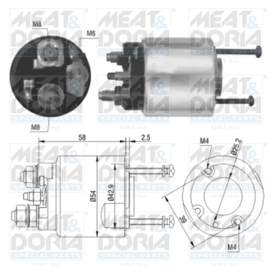 Тяговое реле стартер MEAT & DORIA 46016