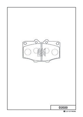 Комплект тормозных колодок дисковый тормоз MK KASHIYAMA D2020