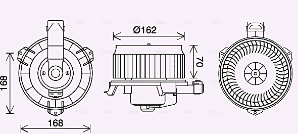 Вентилятор салона AVA QUALITY COOLING TO8743