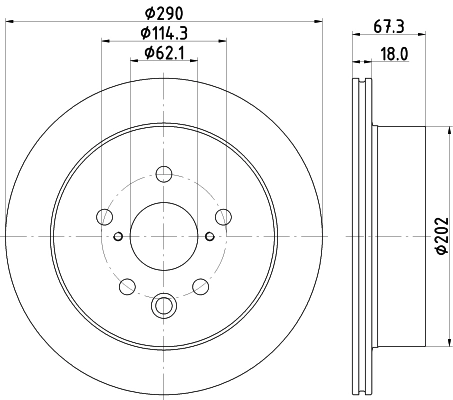 Тормозной диск HELLA/BEHR/PAGID 8DD 355 134-531
