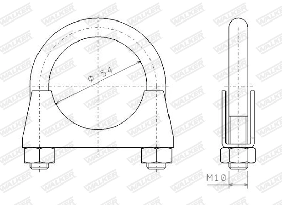 Клемма система выпуска WALKER PRODUCTS 82326