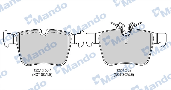 Комплект тормозных колодок дисковый тормоз MANDO MBF015687