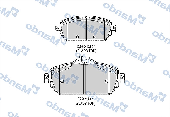 Комплект тормозных колодок дисковый тормоз MANDO MBF015293