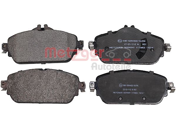 Комплект тормозных колодок дисковый тормоз greenparts METZGER 1170853