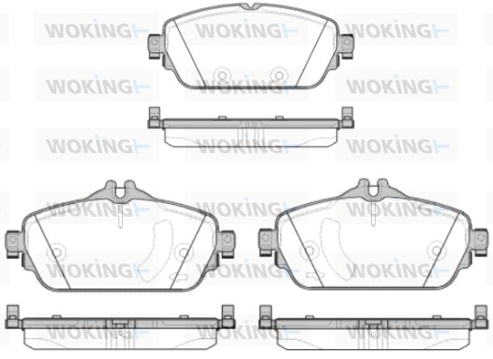 Комплект тормозных колодок дисковый тормоз WOKING P14923.08