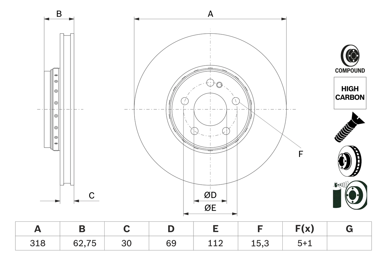 Тормозной диск BOSCH 0 986 479 G34