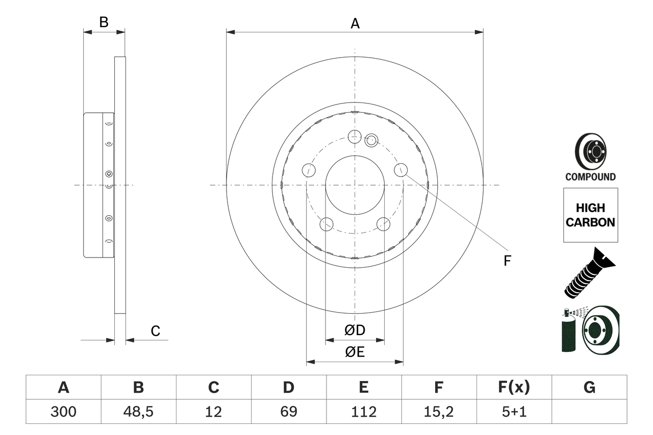 Тормозной диск BOSCH 0 986 479 H49