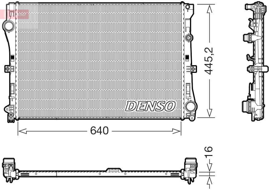 Радиатор охлаждение двигателя DENSO DRM17118