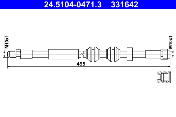 Тормозной шланг ATE 24.5104-0471.3