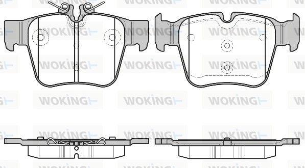 Комплект тормозных колодок дисковый тормоз WOKING P17973.00