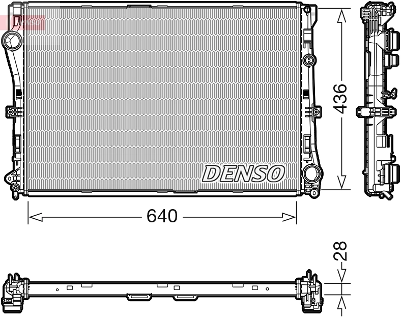 Радиатор охлаждение двигателя DENSO DRM17103