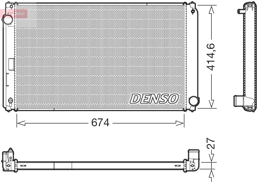 Радиатор охлаждение двигателя DENSO DRM50151