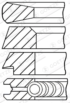 Комплект поршневых колец GOETZE ENGINE 08-178800-00