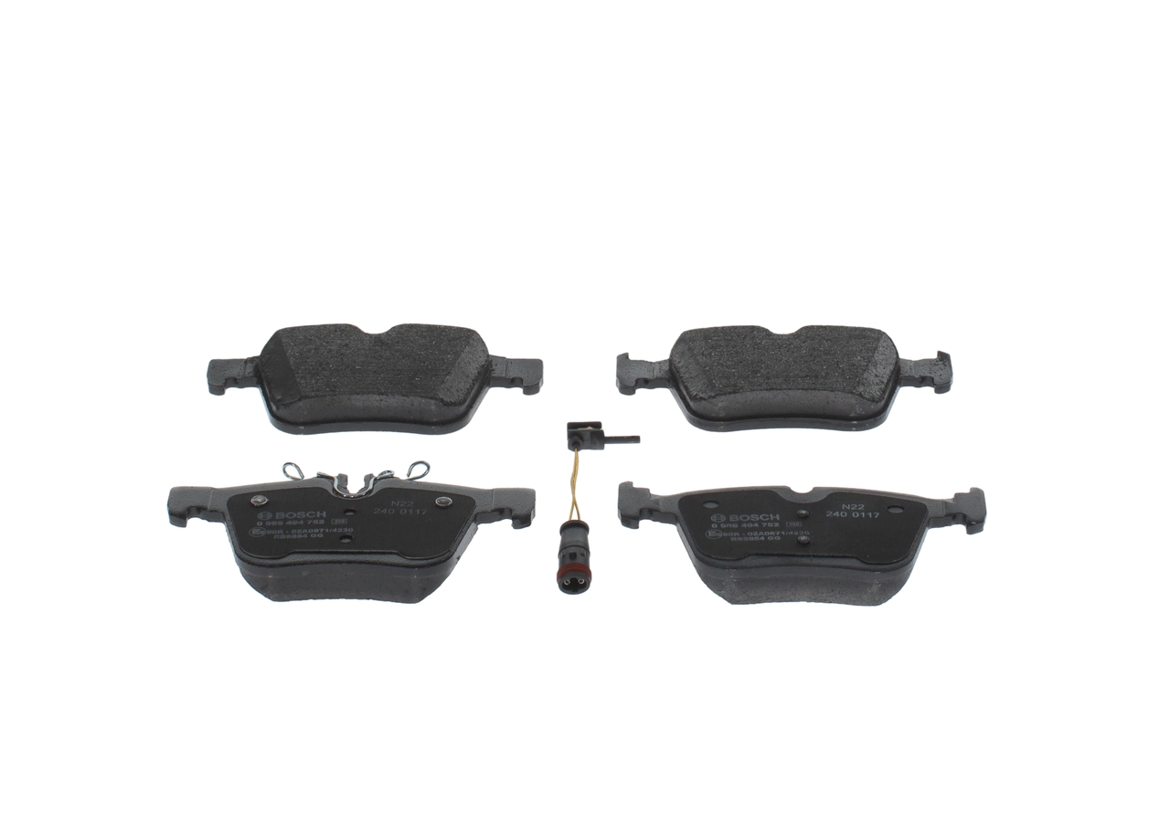 Комплект тормозных колодок дисковый тормоз BOSCH 0 986 494 752