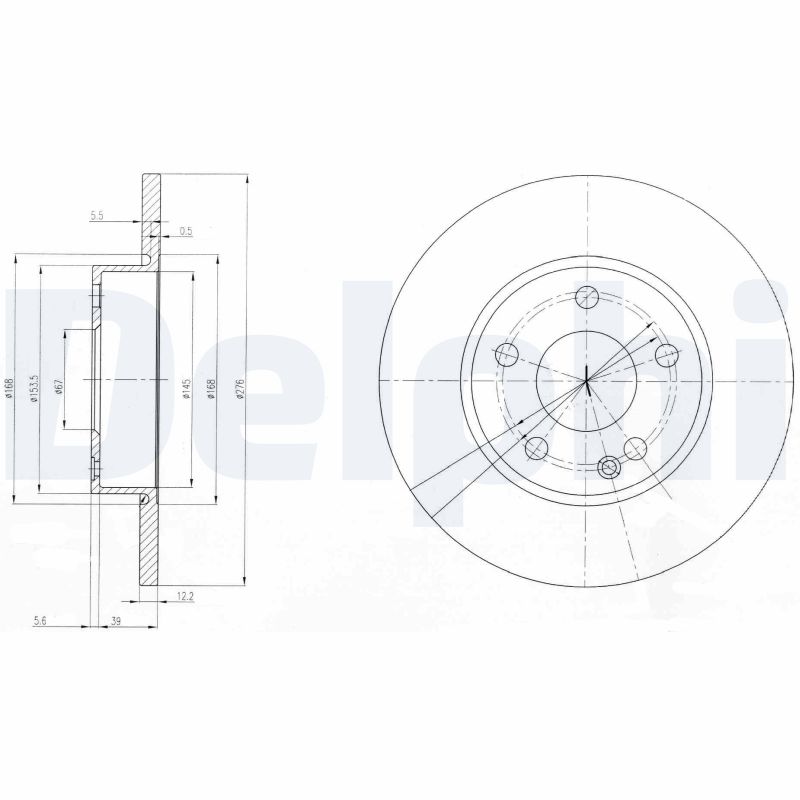 Тормозной диск DELPHI BG3840