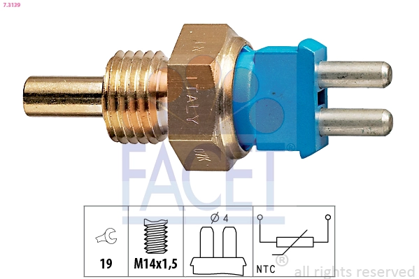Датчик температура охлаждающей жидкости made in italy - oe equivalent