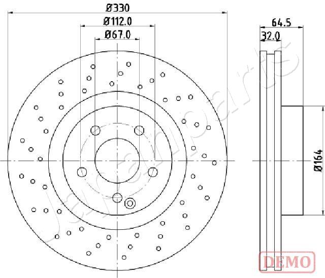 Тормозной диск JAPANPARTS DI-0541C
