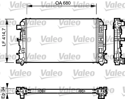 Радиатор охлаждение двигателя VALEO 735089