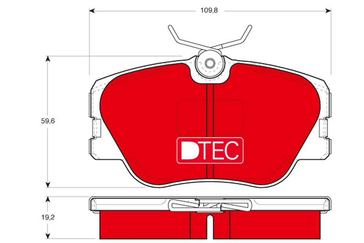 Комплект тормозных колодок дисковый тормоз dtec cotec TRW GDB818DTE