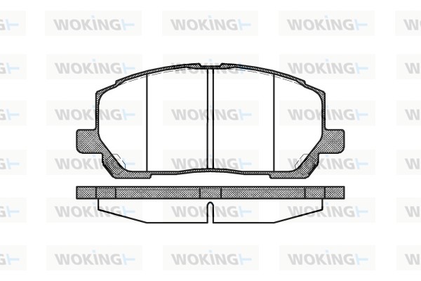 Комплект тормозных колодок дисковый тормоз WOKING P9553.00