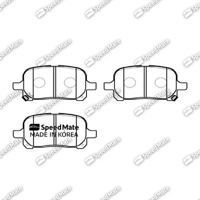 Комплект тормозных колодок дисковый тормоз SPEEDMATE SM-BPJ102