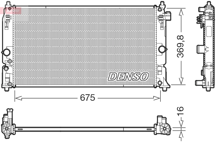 Радиатор охлаждение двигателя DENSO DRM50150