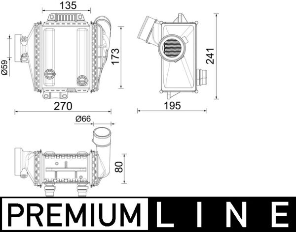 Интеркулер behr premium line MAHLE/KNECHT CI 639 000P