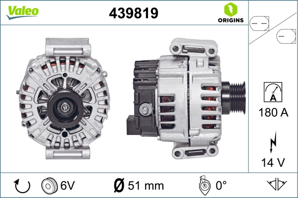 Генератор valeo origins new oe technology VALEO 439819