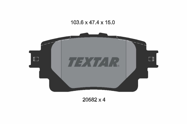 Комплект тормозных колодок дисковый тормоз TEXTAR 2058201