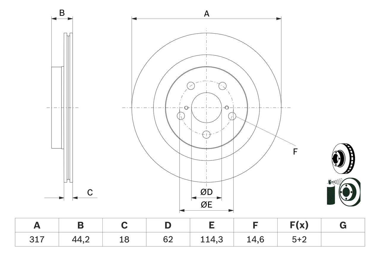 Тормозной диск BOSCH 0 986 479 H19