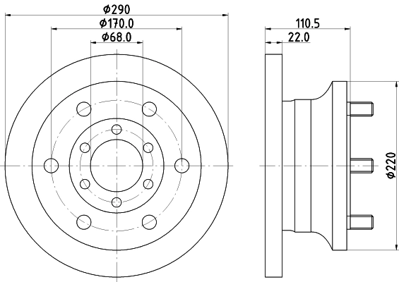 Тормозной диск HELLA/BEHR/PAGID 8DD 355 106-361