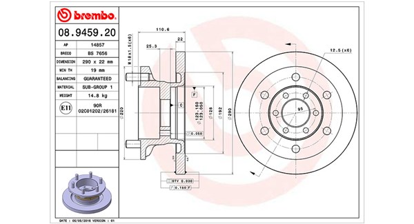 Тормозной диск MAGNETI MARELLI 360406024000