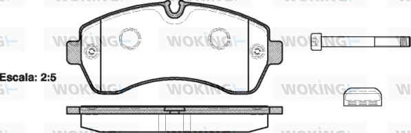 Комплект тормозных колодок дисковый тормоз WOKING P13433.00
