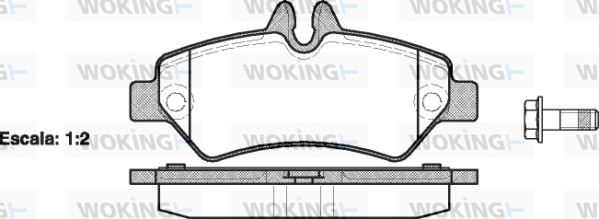 Комплект тормозных колодок дисковый тормоз WOKING P13463.00