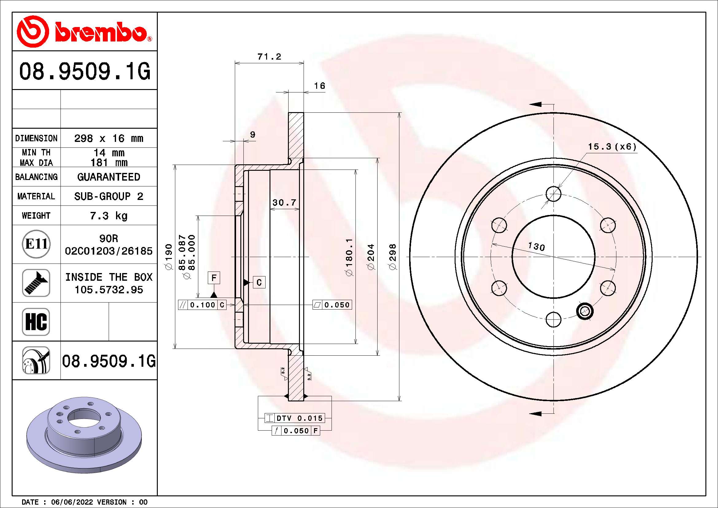 Комплект тормозов дисковый тормозной механизм beyond line - greenance BREMBO KT 10 027