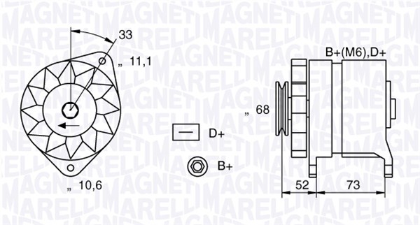 Генератор MAGNETI MARELLI 063321154010