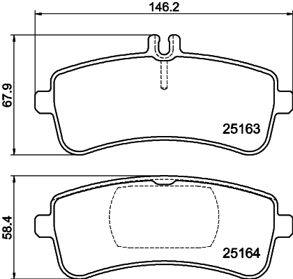 Комплект тормозных колодок дисковый тормоз HELLA/BEHR/PAGID 8DB 355 025-241