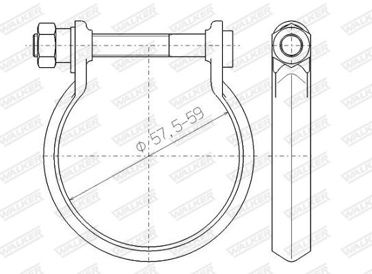 Клемма система выпуска WALKER PRODUCTS 80562