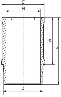 Гильза цилиндра MAHLE/KNECHT 039 WN 15 01