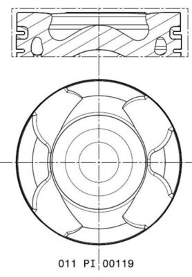 Поршень MAHLE/KNECHT 011 PI 00119 001