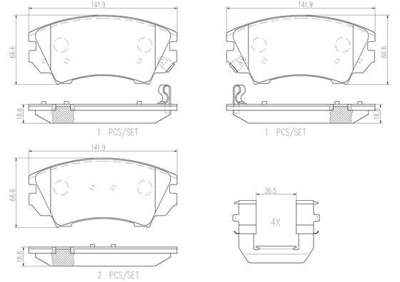 Комплект тормозных колодок дисковый тормоз prime line - ceramic BREMBO P59055N