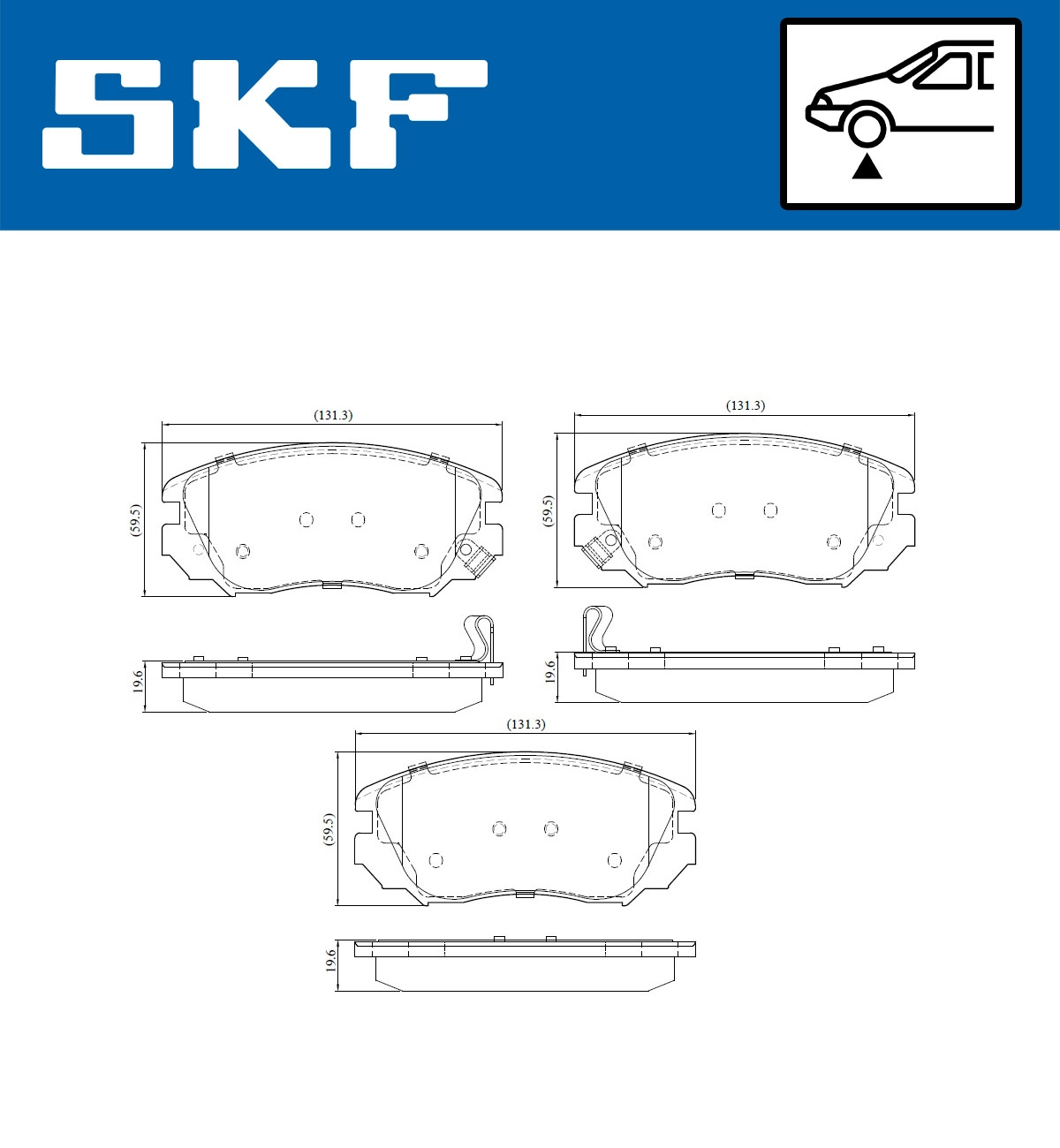 Комплект тормозных колодок дисковый тормоз SKF VKBP 80244 A
