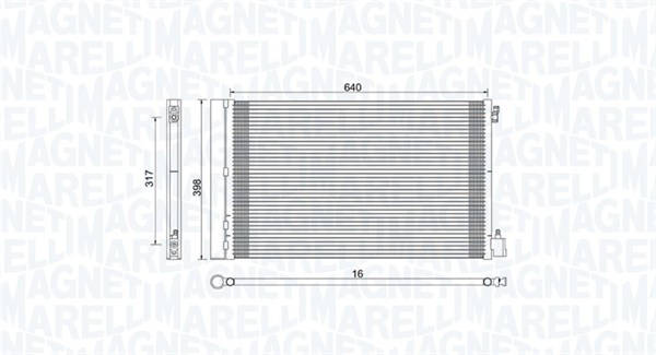 Конденсатор кондиционер MAGNETI MARELLI 350203779000
