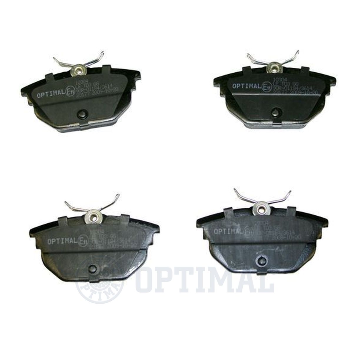 Комплект тормозных колодок дисковый тормоз OPTIMAL BP-10304