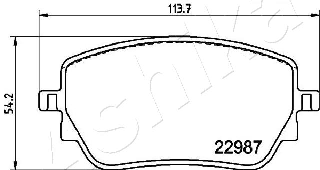 Комплект тормозных колодок дисковый тормоз ASHIKA 51-00-0534
