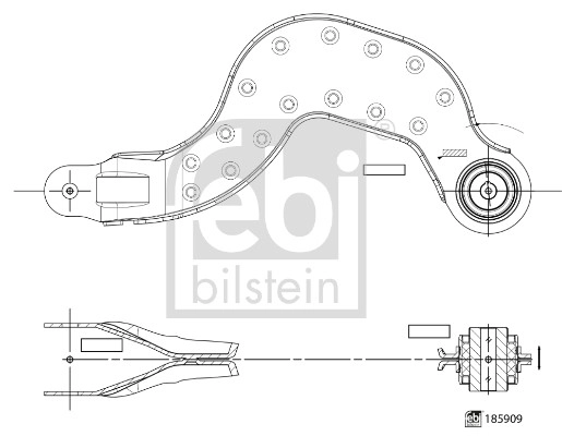 Рычаг независимой подвески колеса подвеска колеса FEBI BILSTEIN 185909